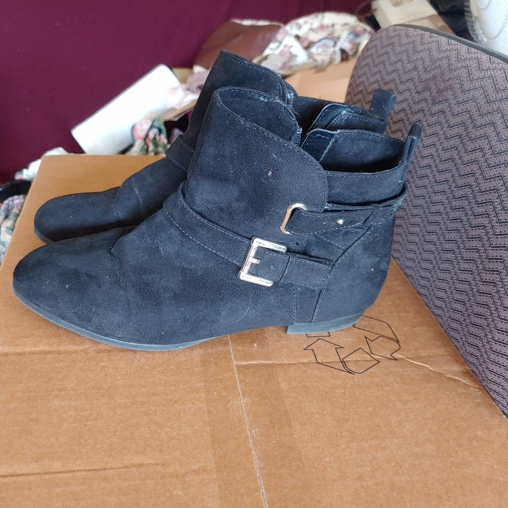 Black ankle booties